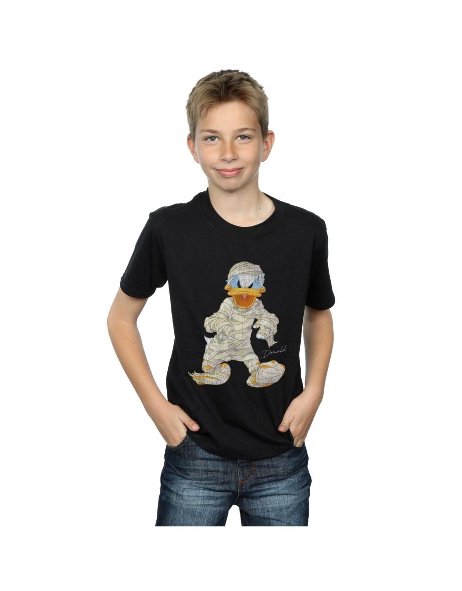 Disney Boys Mummy Donald Duck T-Shirt - Black