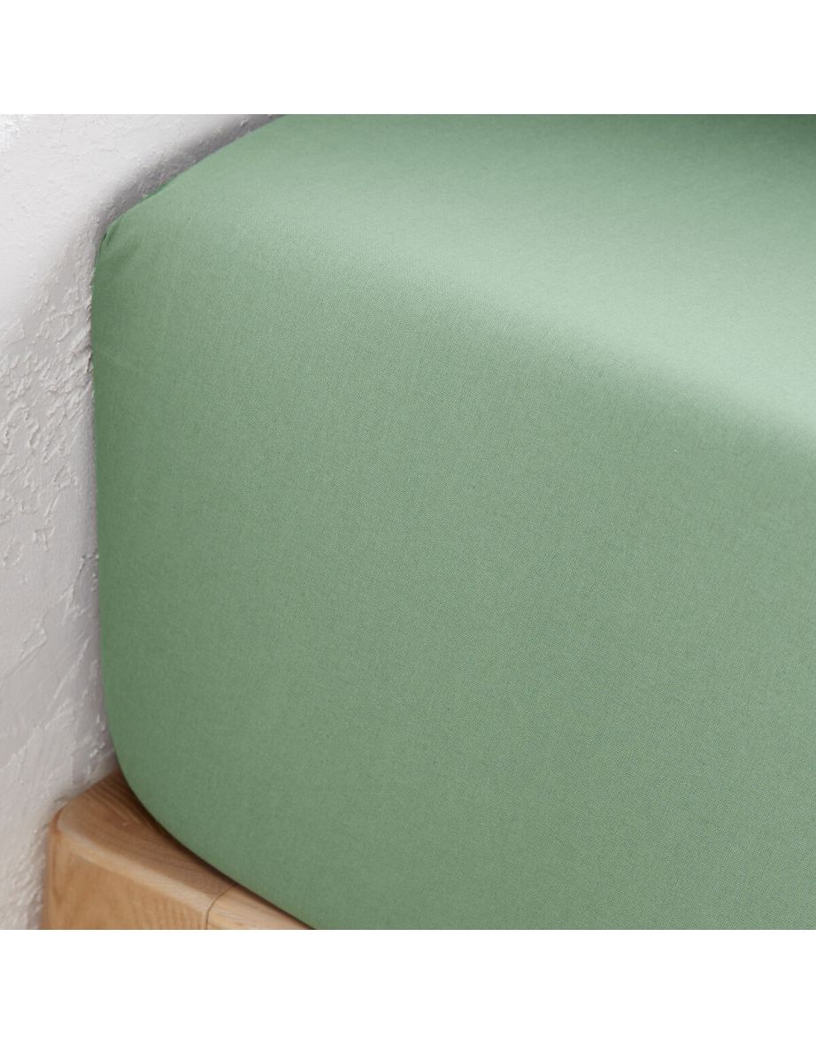 Scenario 30cm High Plain Organic Cotton Fitted Sheet - 2