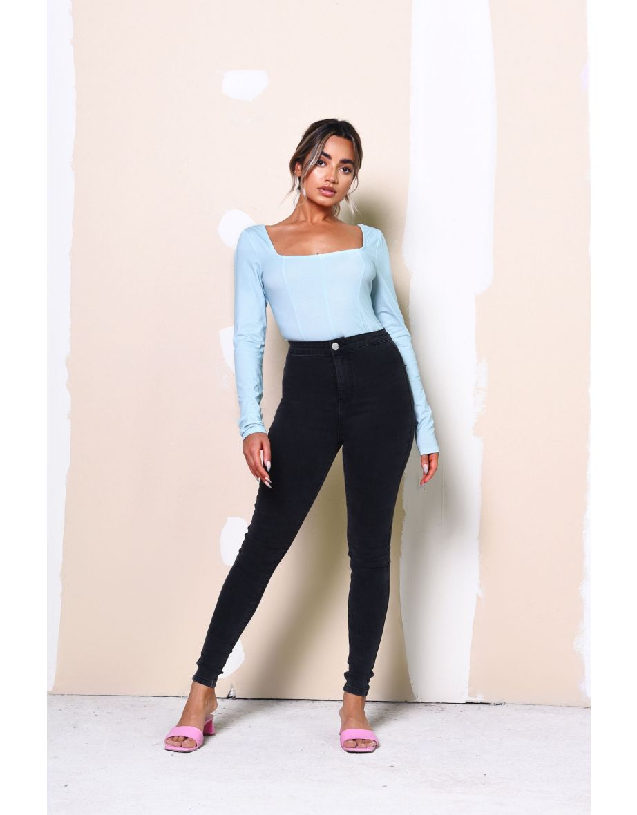 Glamorous Care Washed Black Skinny Jeans