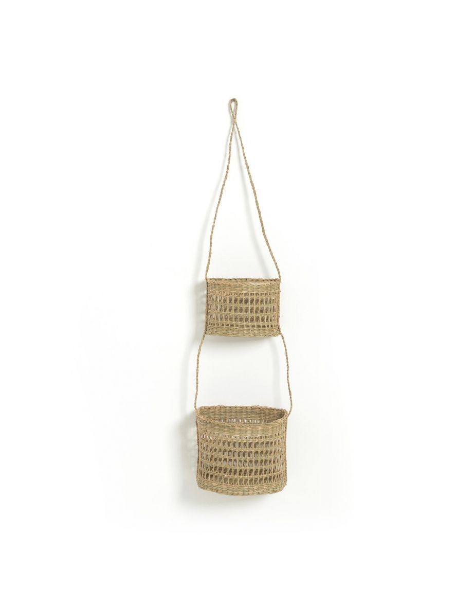 Set of 2 Cesta Woven Hanging Baskets - 1