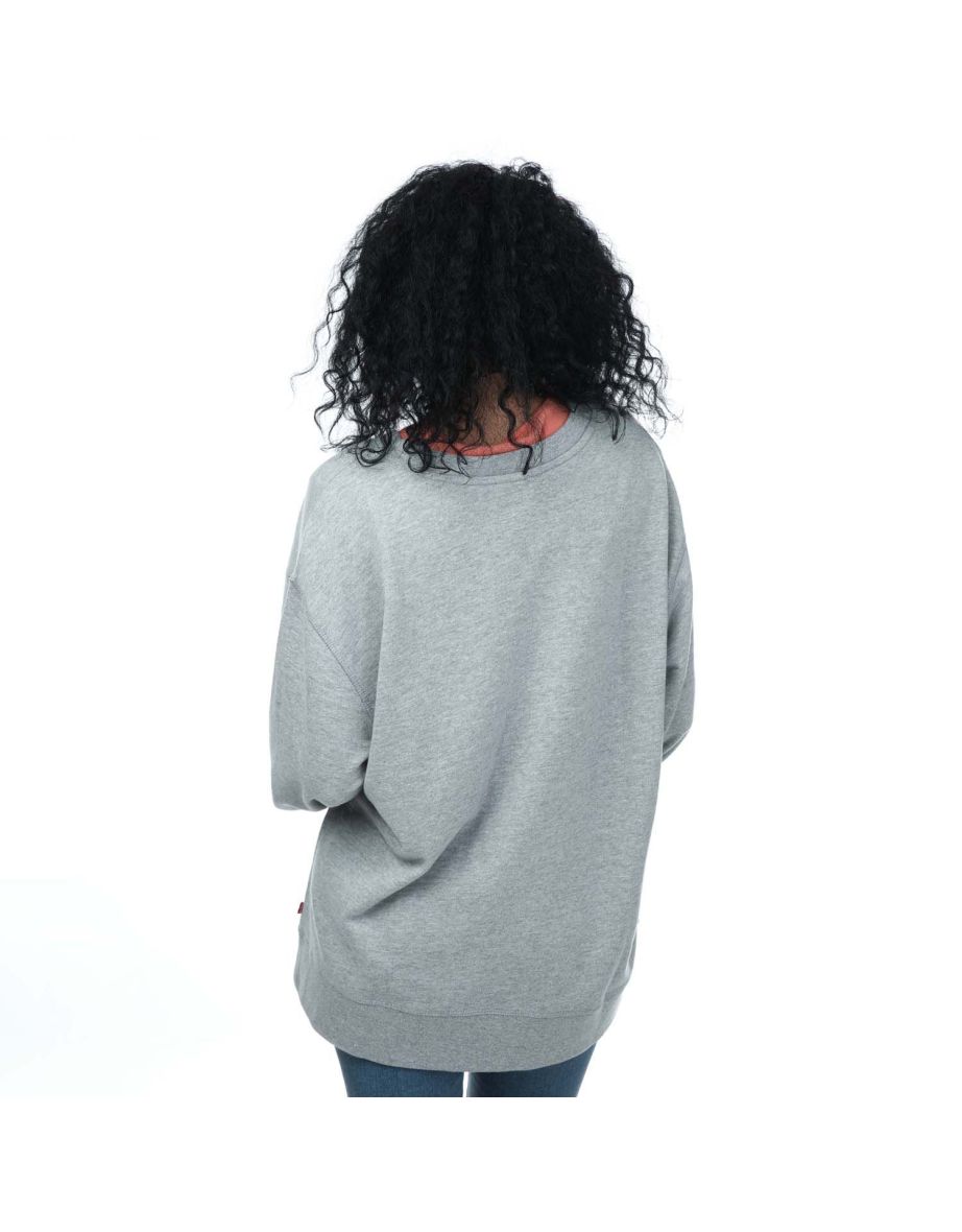 Women's Levis Plus Graphic Standard Crew Sweatshirt in Grey - 2