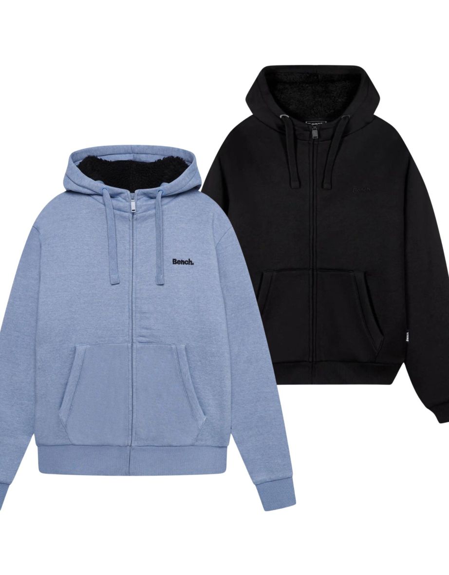 Bench Mens Baraz Full Zip Hoodie Hooded Sweatshirt Hoody Pocket Top Sweater - 1