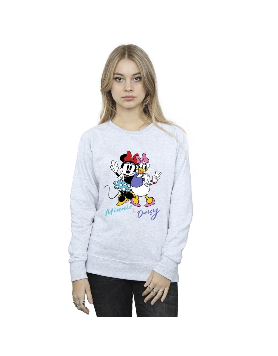 Disney Womens/Ladies Minnie Mouse And Daisy Sweatshirt - Sports Grey