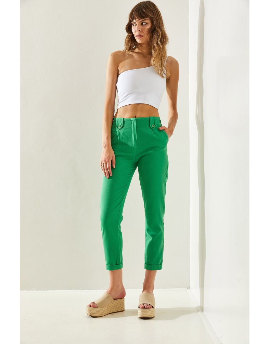 Women's Epaulette Gabardine Trousers