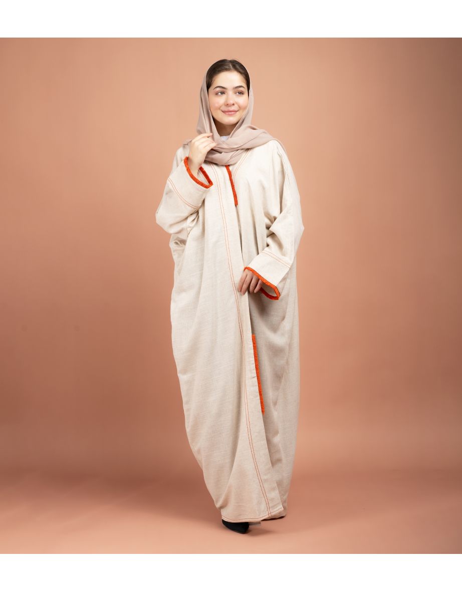 Cream Lenin Emirati Abaya