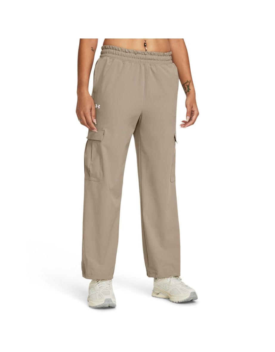 Women's Under Armour UA Rival Woven Cargo Pants in Brown
