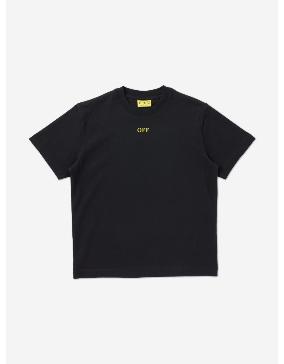 Off-White Boys Arrow Stitched T-Shirt in Black