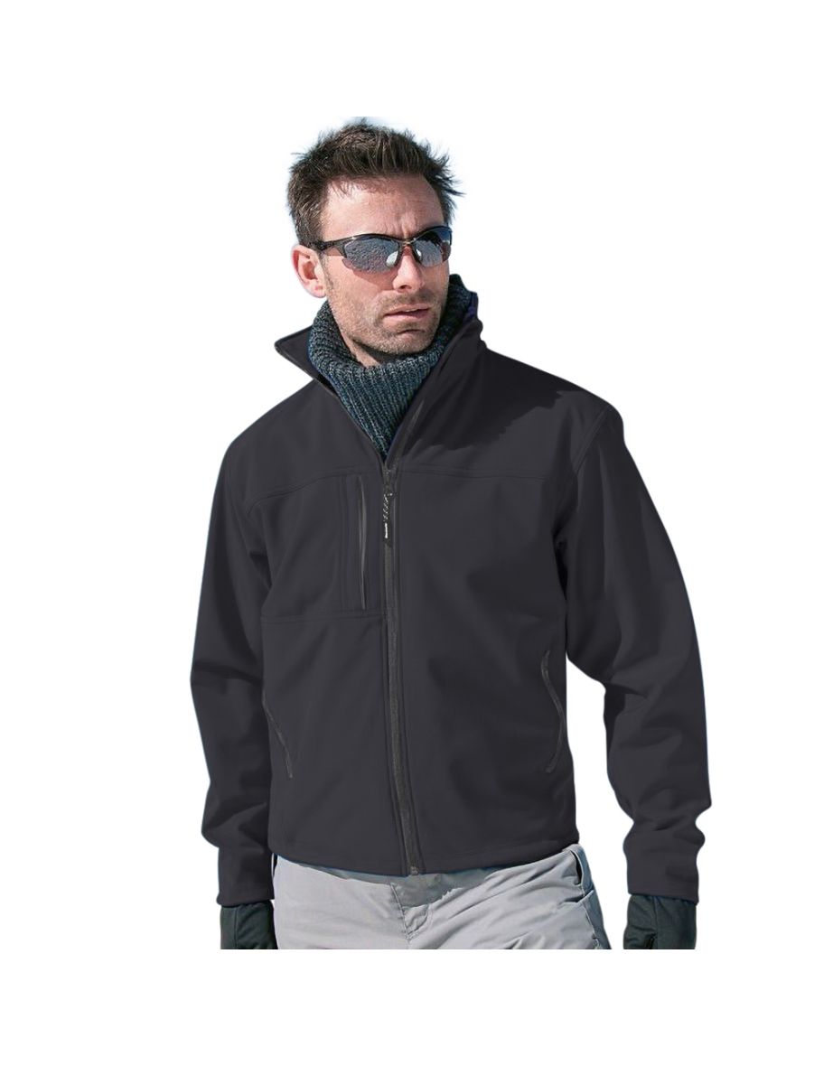 Result Mens Softshell Premium 3 Layer Performance Jacket (Waterproof, Windproof & Breathable) - Black - 2