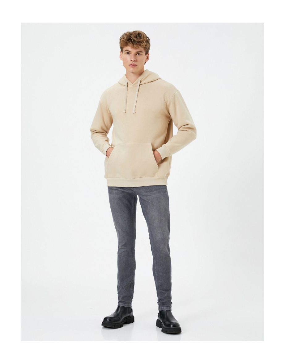 Hooded Sweatshirt Kangaroo Pocket Detailed Long Sleeve