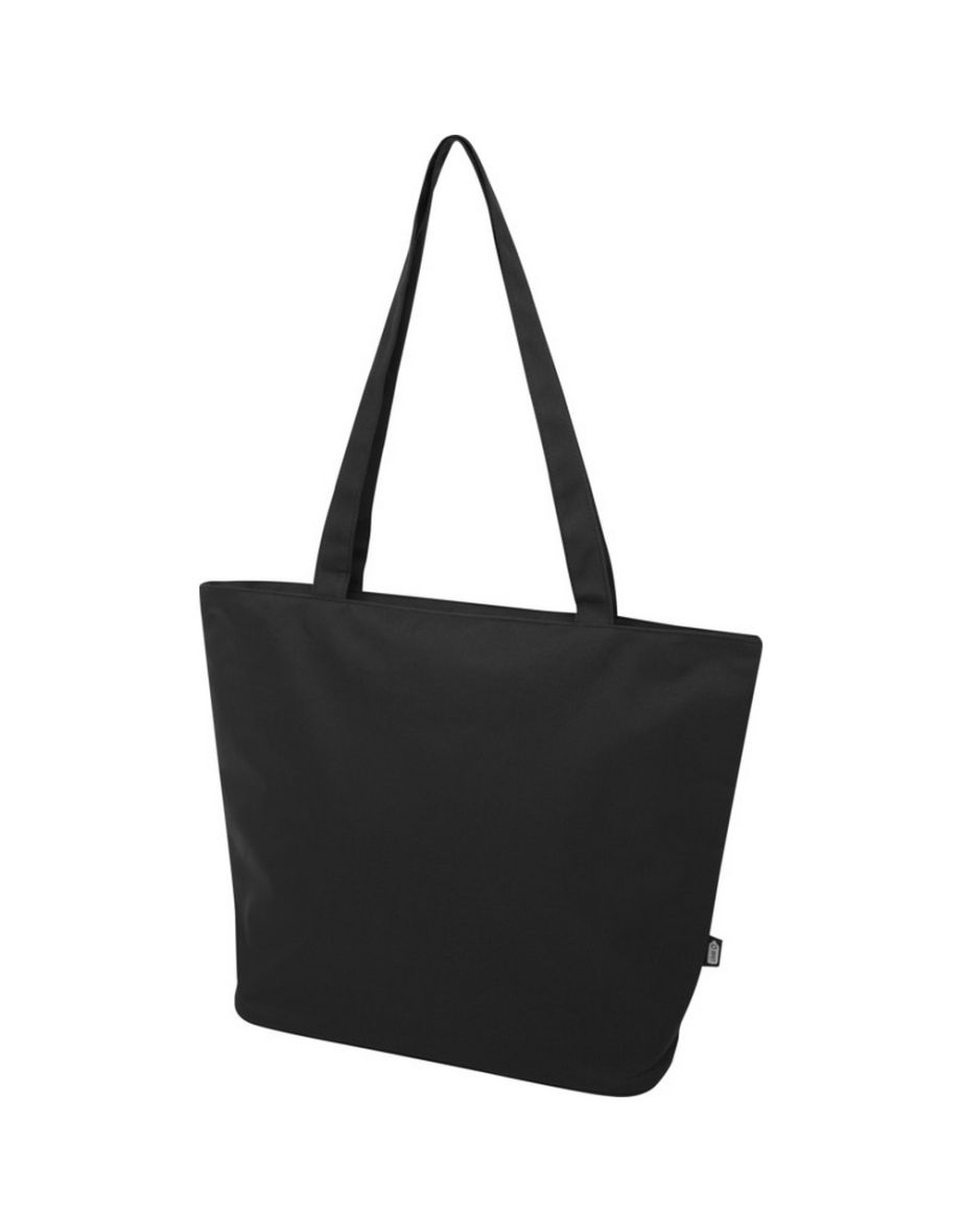 Panama Recycled Zipped 20L Tote Bag - Solid Black - 3