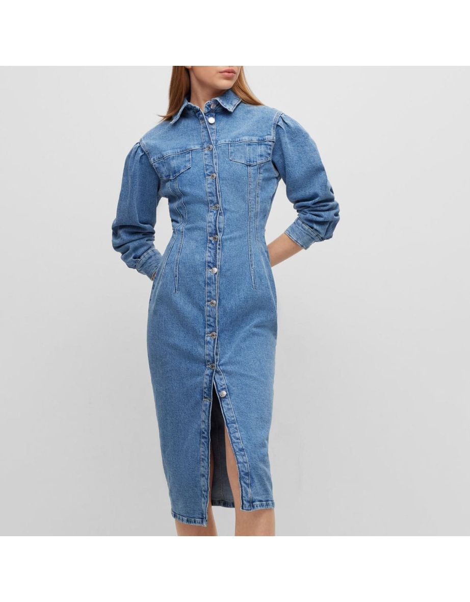 Women's Hugo Boss Gesina Denim Dress in Blue
