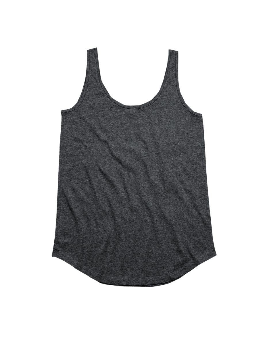 Mantis Womens/Ladies Loose Fit Sleeveless Vest Top - Charcoal Grey Melange