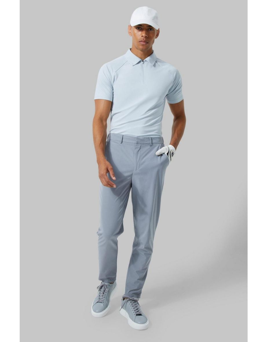 Man Active Stretch Golf Trousers - light grey - 2