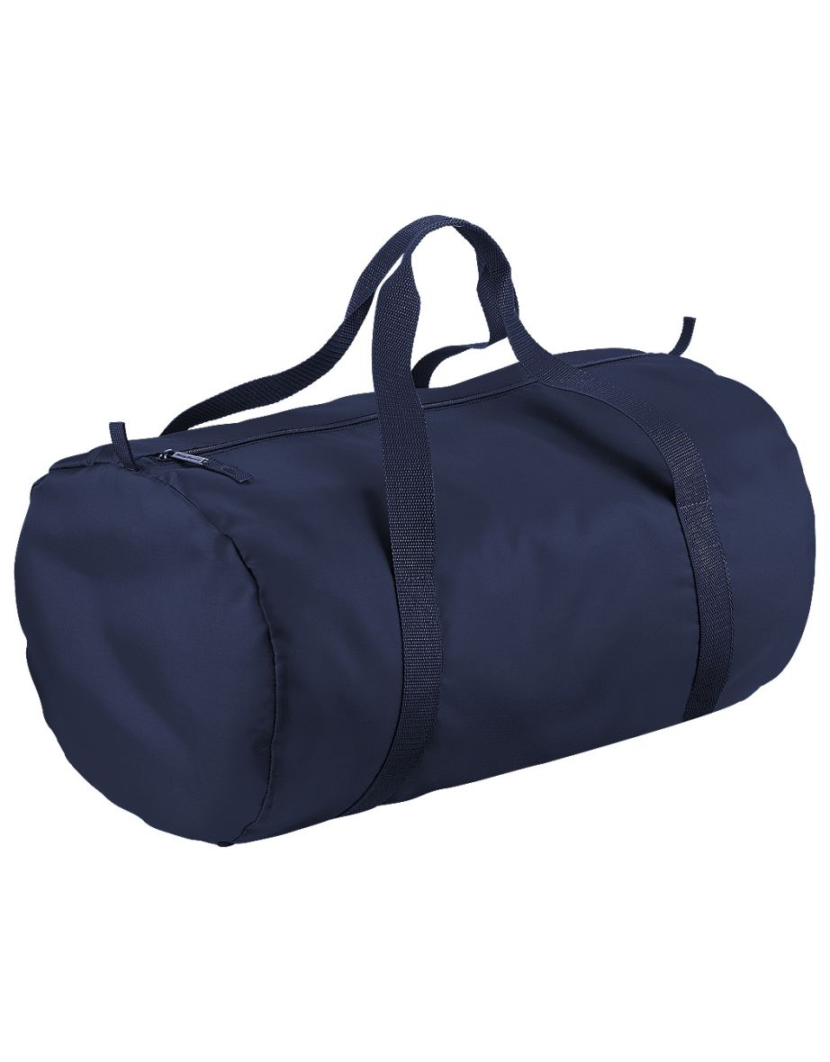 BagBase Packaway Barrel Bag / Duffle Water Resistant Travel Bag (32 Litres) (Pack of 2) - French Navy/French Navy