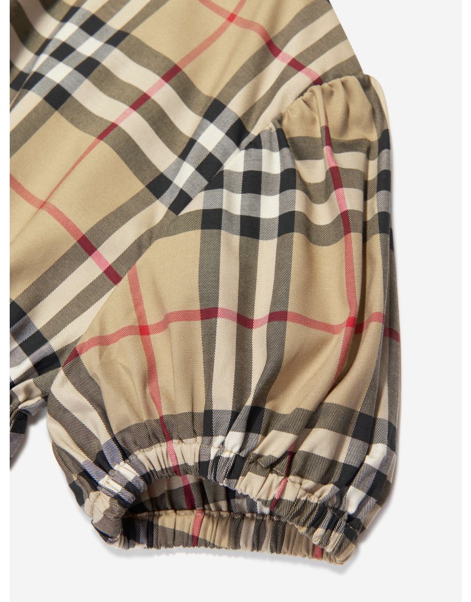 Girls Shelley Dress in Archive Beige Check - 4
