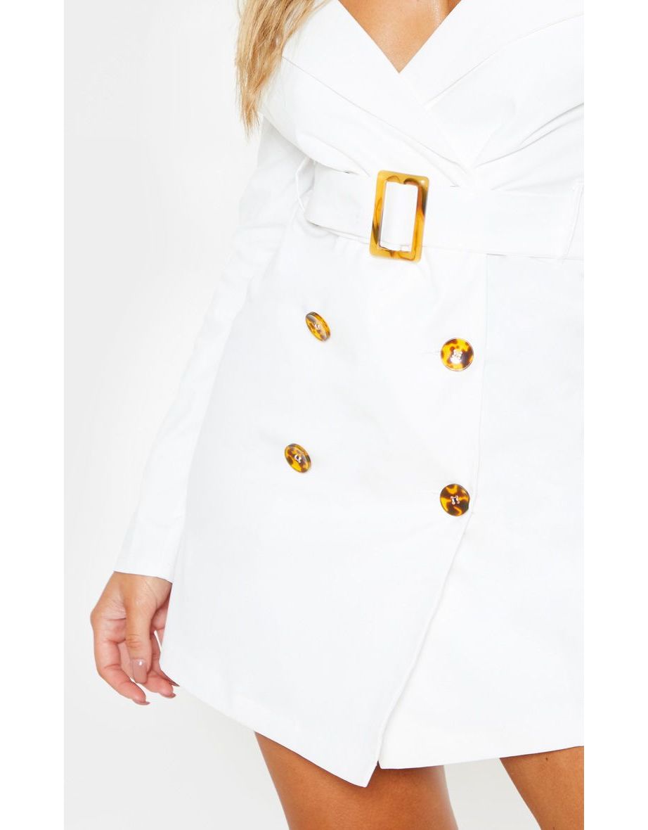 white belted blazer dress