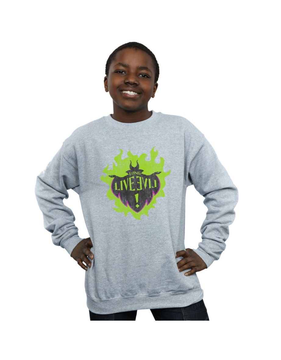 Disney Boys The Descendants Maleficent Long Live Sweatshirt - Sports Grey - 3