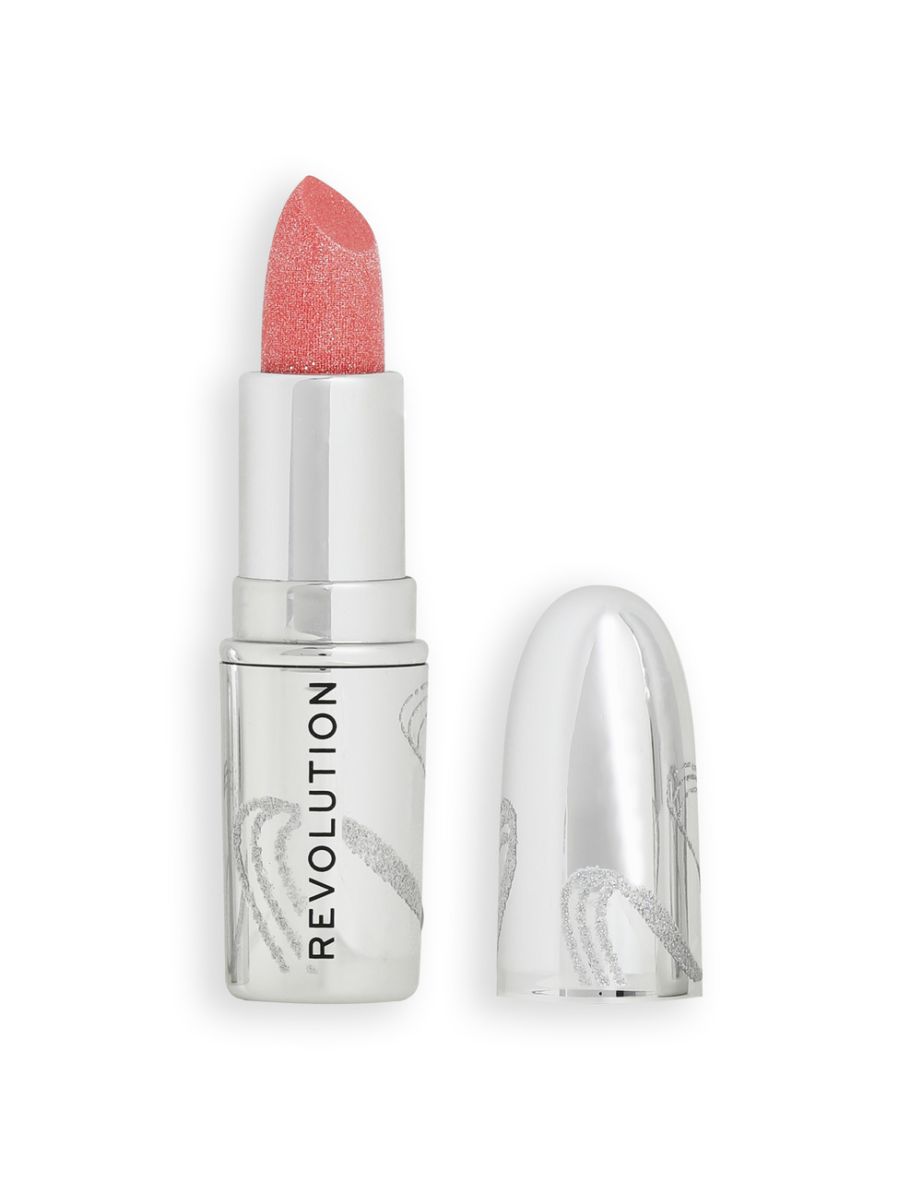 Revolution Metallic Muse Glitter Lipstick Baby Pink