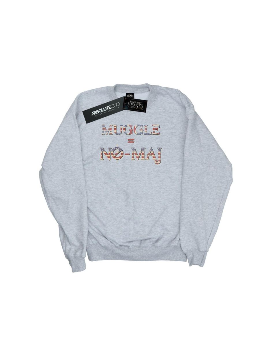 Fantastic Beasts Boys No Muggle No Maj Sweatshirt - Sports Grey