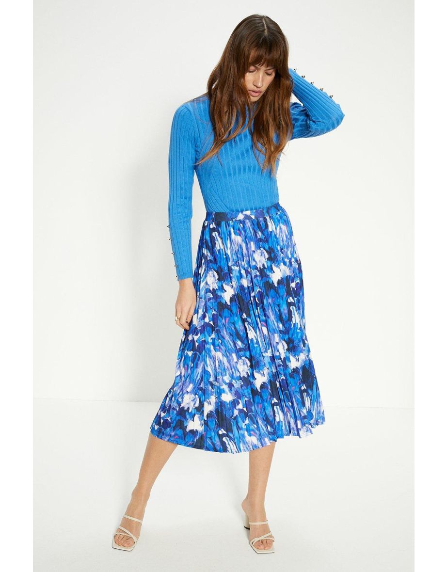 Pleated midi skirt outlet oasis