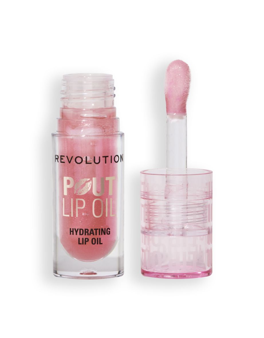 Revolution Pout Lip Oil Glam Pink Shimmer