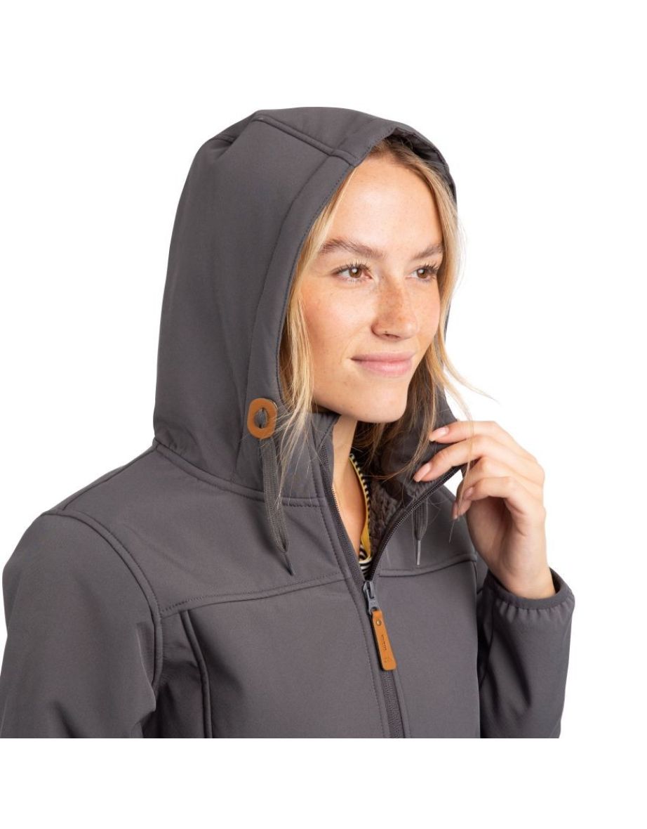 Trespass Womens/Ladies Kristen Longer Length Hooded Waterproof Jacket - Carbon - 3
