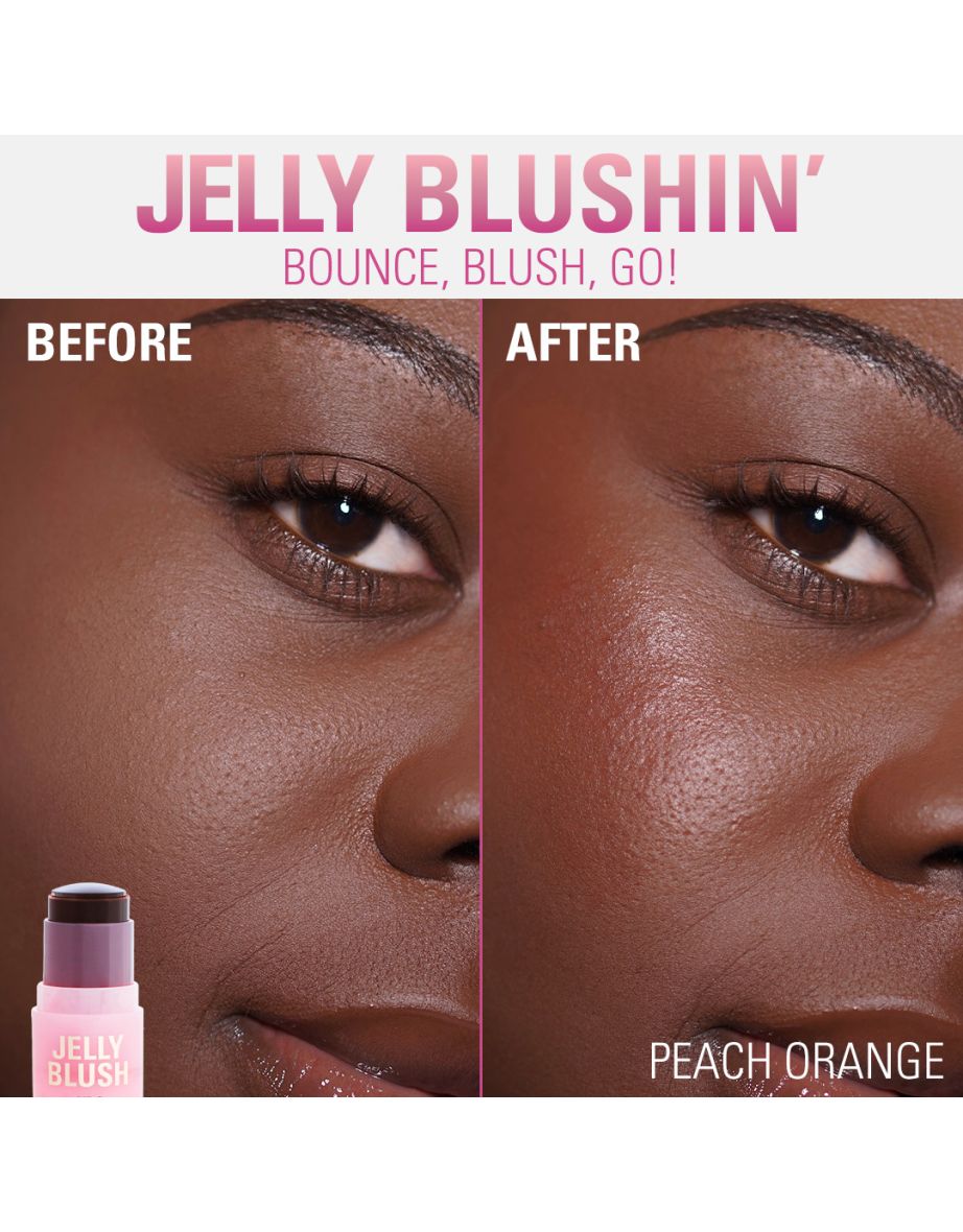 Revolution Jelly Blush Stick Lip and Cheek Stain Peach Orange - 4