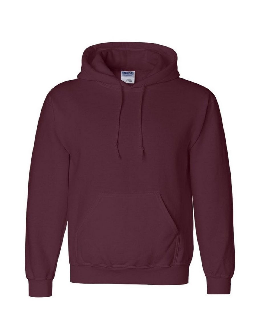 Gildan Heavyweight DryBlend Adult Unisex Hooded Sweatshirt Top / Hoodie (13 Colours) - Maroon