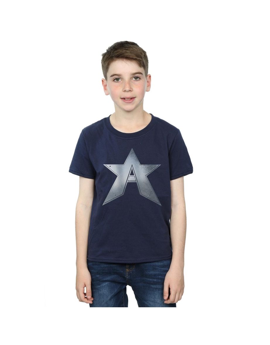 Marvel Boys The Falcon And The Winter Soldier A Star T-Shirt - Navy Blue