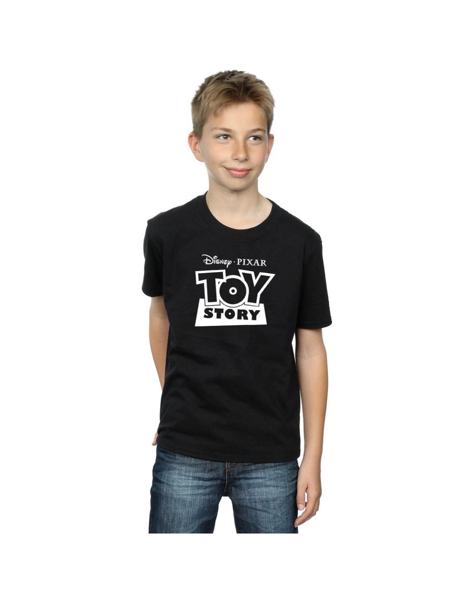 Disney Boys Toy Story Logo Outline T-Shirt - Black