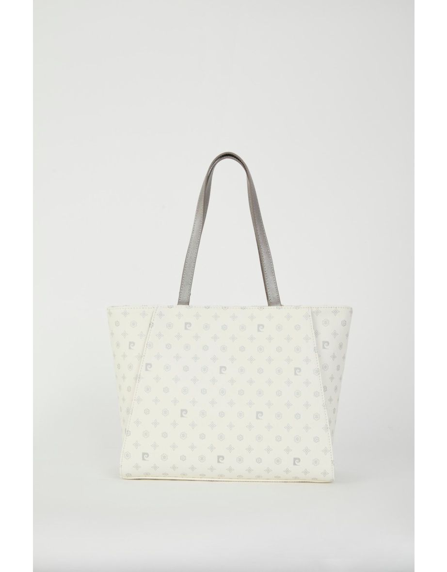 White Monogram Women's Shoulder Bag - 5