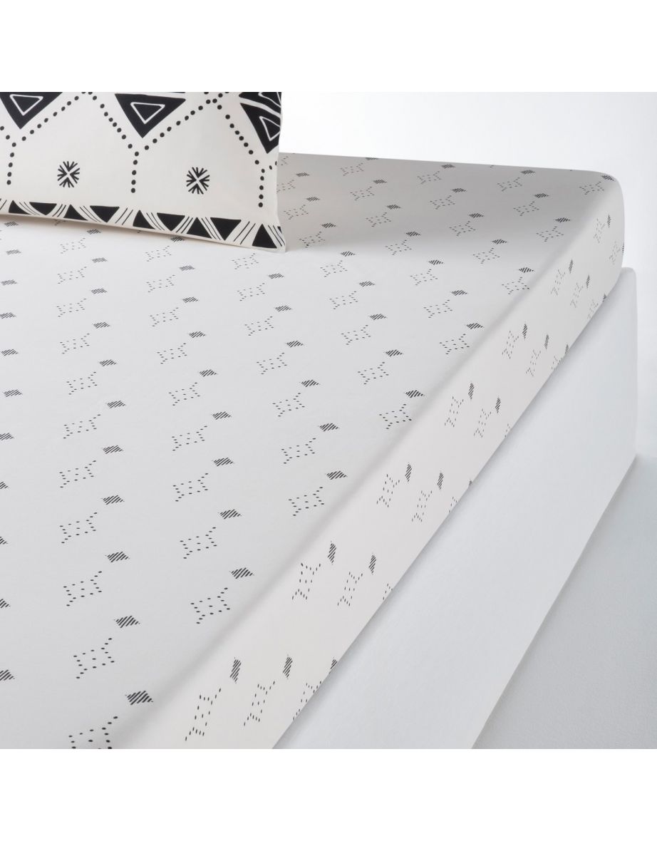 Bahiya Printed Percale Fitted Sheet