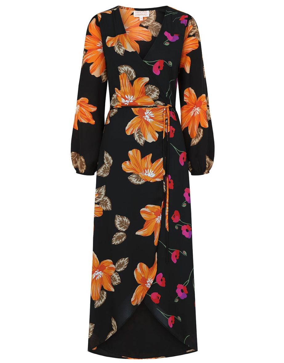 Jagger Maxi Wrap Dress Floral Mix - 8