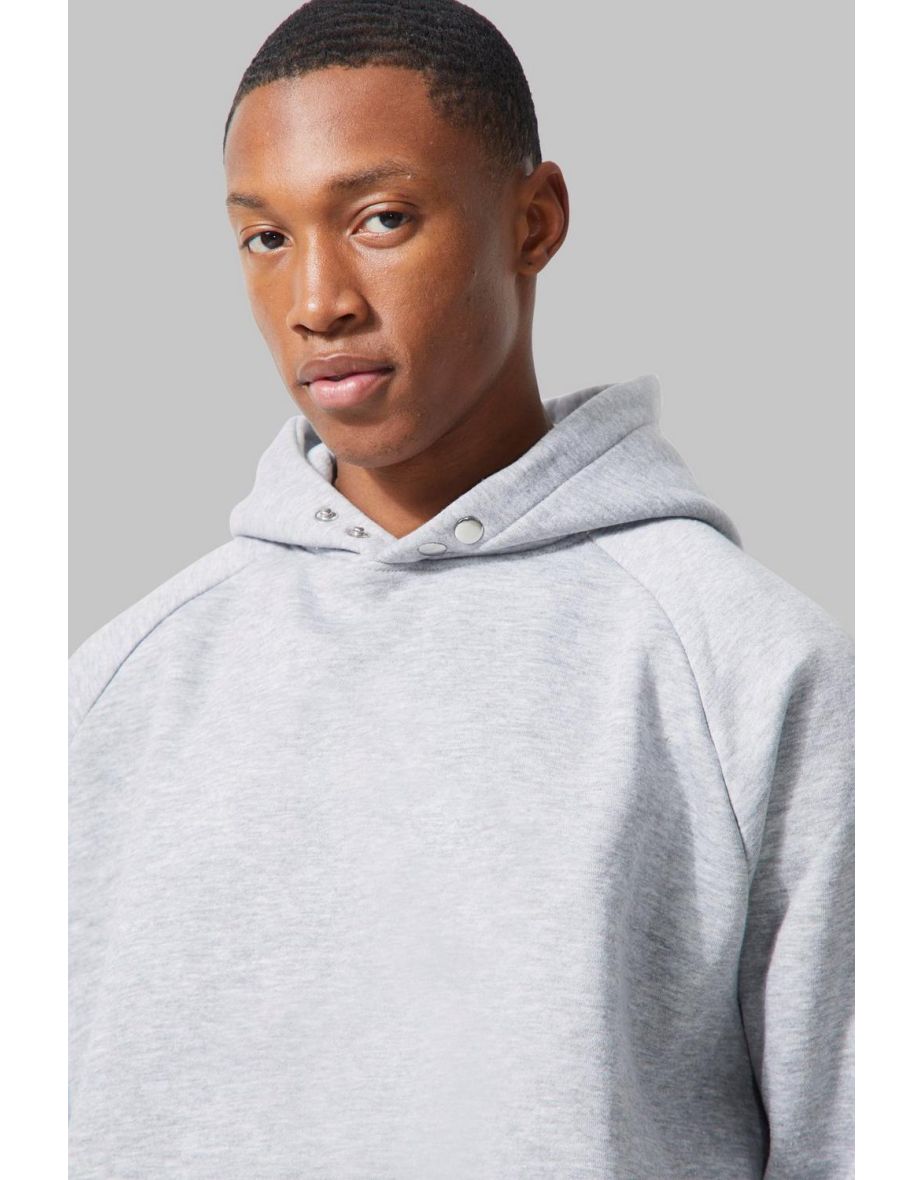 Man Active Gym Boxy Fit Hoodie - grey marl - 2