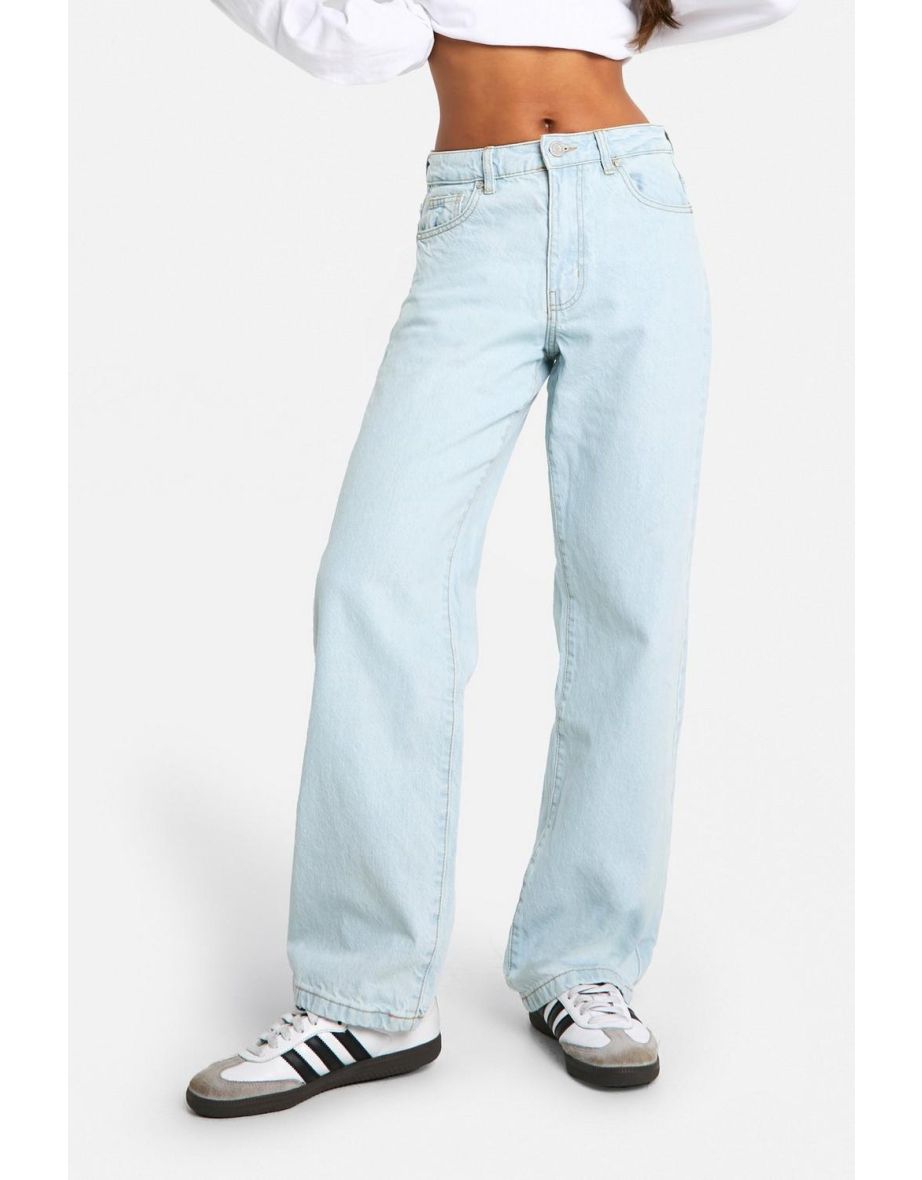 Basics High Waisted Boyfriend Jeans - bleached blue - 3