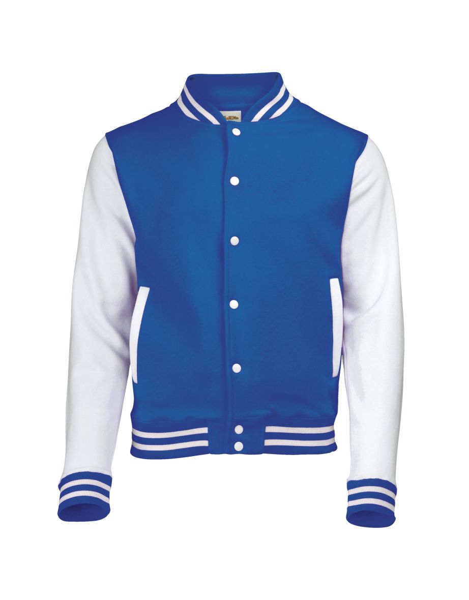 Awdis Unisex Varsity Jacket - Royal Blue /White