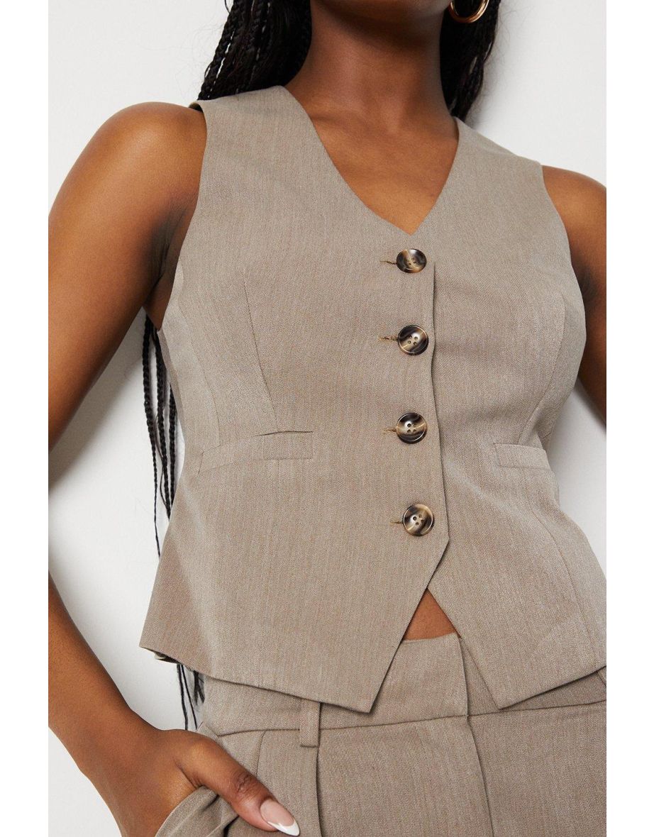 Fitted Tailored Jet Pocket Waistcoat - 3