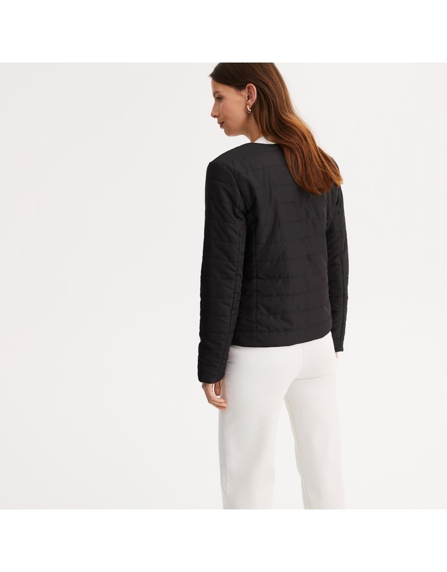 Short Padded Jacket with Zip Fastening - 3