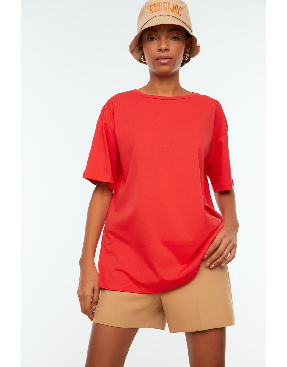 T-Shirt - Red - Boyfriend