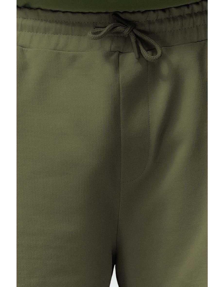 Plus Size Khaki Regular/Normal Cut Comfortable 100% Cotton Basic Shorts - 7