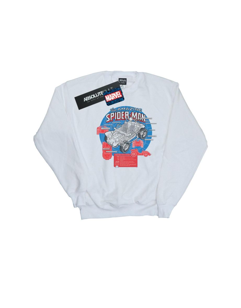 Marvel Boys Spider-Man Spider-Buggy Breakdown Sweatshirt - White