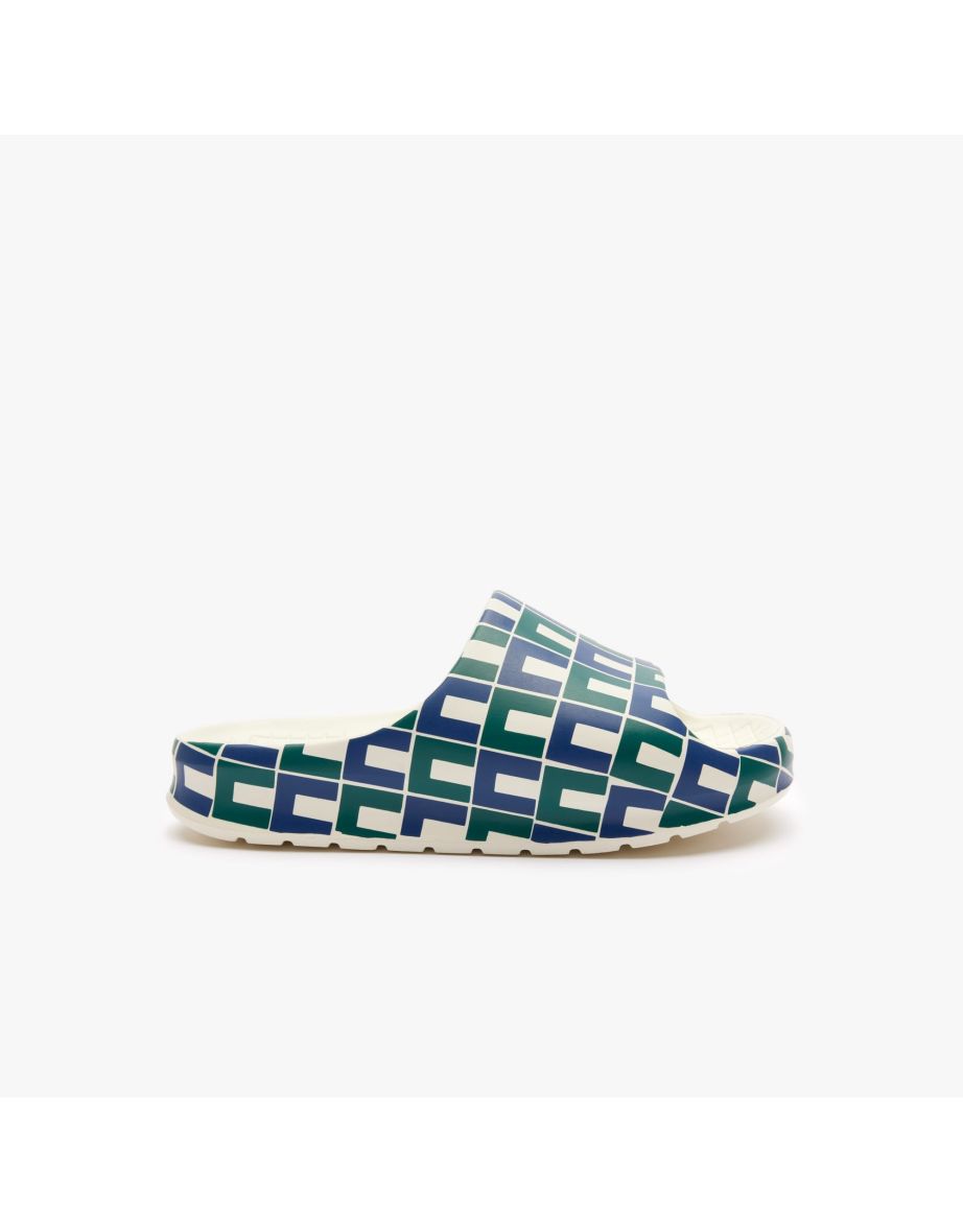 Shop Women s Lacoste Serve 2.0 Sliders in Blue Online in Oman VogaCloset