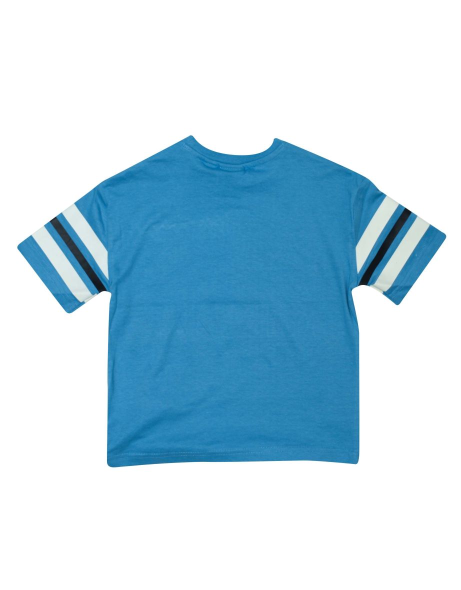 Boy's Franklin And Marshall Junior  Arch Logo T-Shirt in Blue - 1