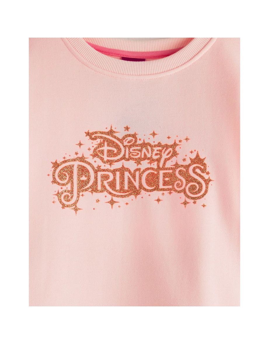 Disney Princess Girls Logo Glitter Casual Dress - 3