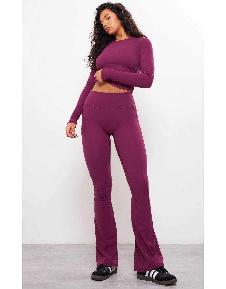 Plum Sculpt High Waist Flare Yoga Pants