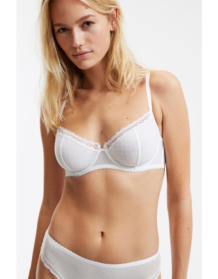 Alix Full Cup Bra in Flocked Tulle