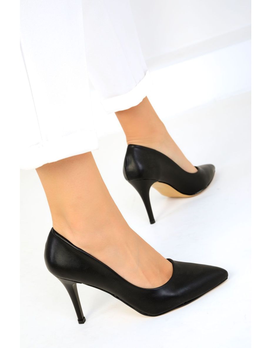 Black Women's Classic High Heel Shoes