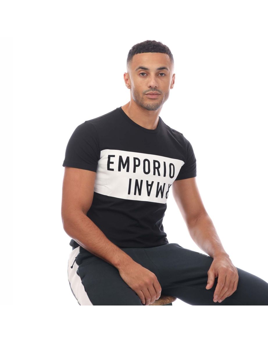 Men's Emporio Armani Crewneck T-Shirt in Black - 3