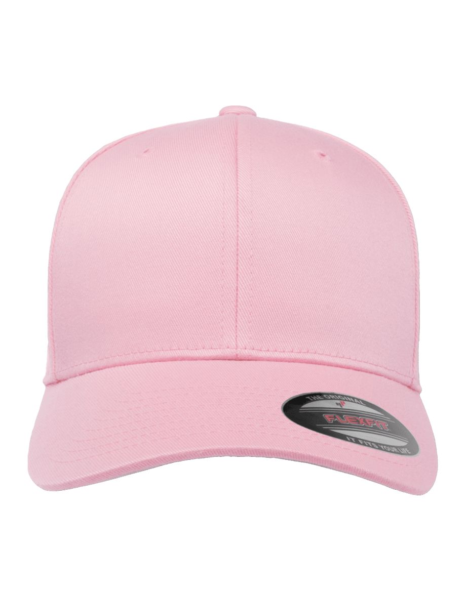 Yupoong Mens Flexfit Fitted Baseball Cap - Pink - 2