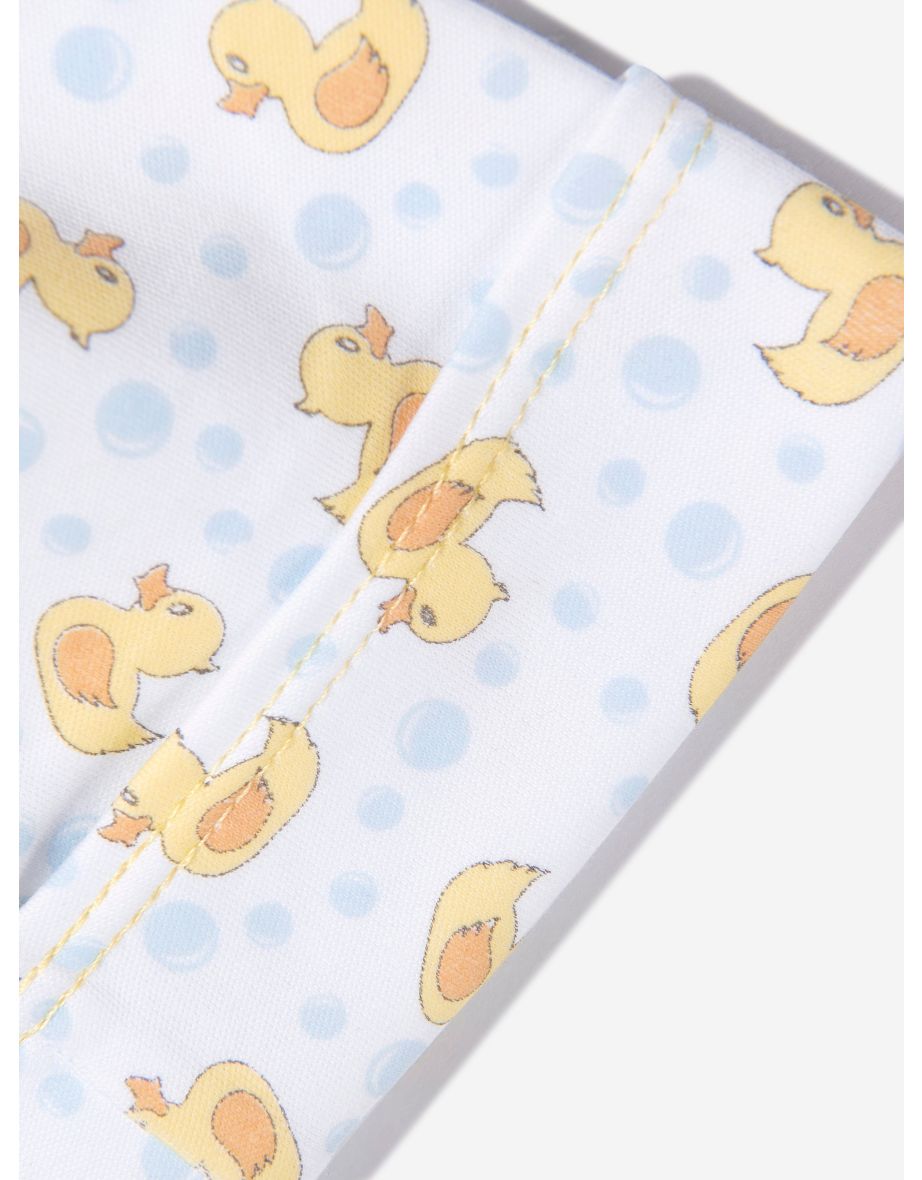 Baby Rubber Ducky Printed Hat in White - 3